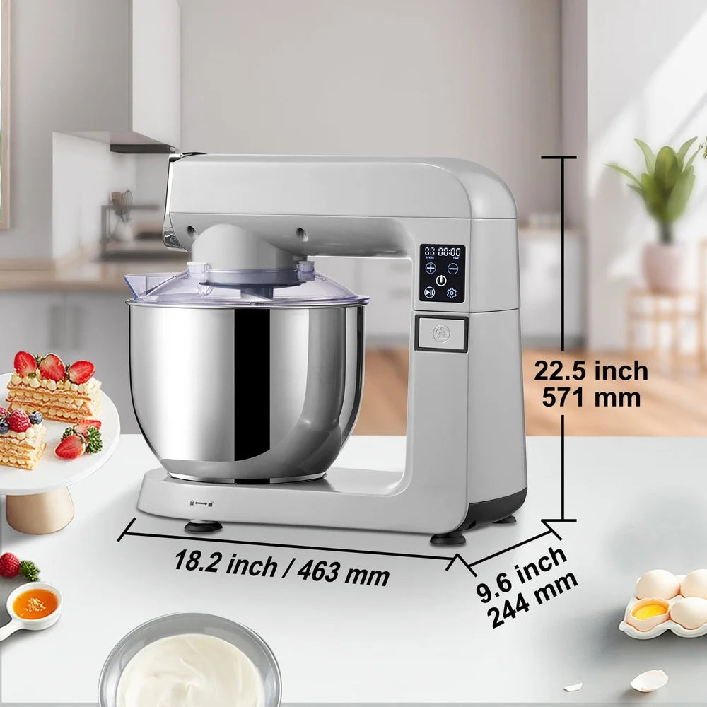XMSJ Stand Mixer With Meat Grinder And Scraper LCD Control