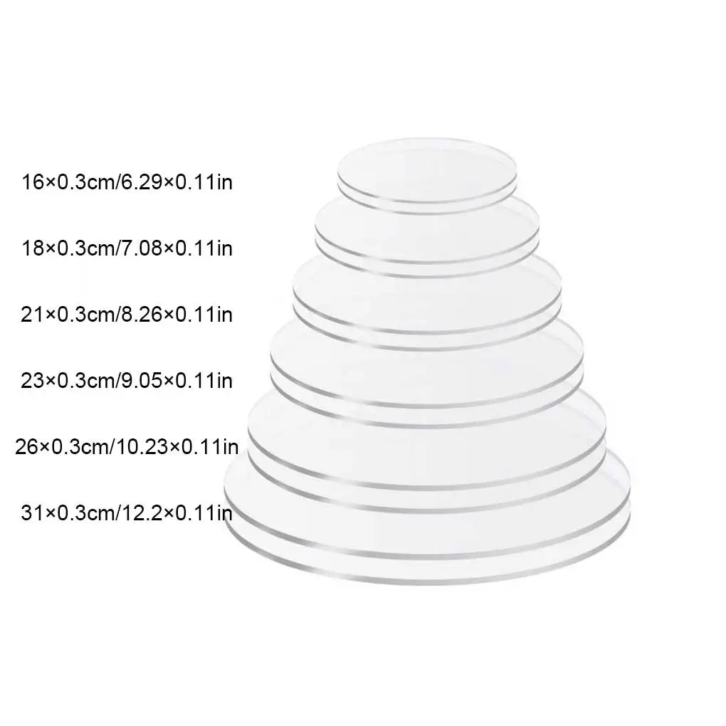 Cake Tools Acrylic Cake Disk Washable Transparent Stand