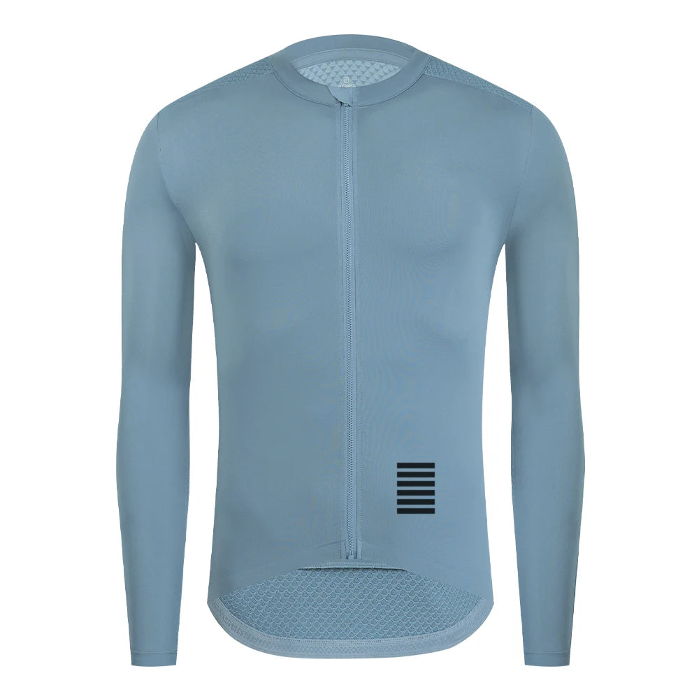 YKYWBIKE Mens Long Sleeve Cycling Jersey Pro Team Jersey