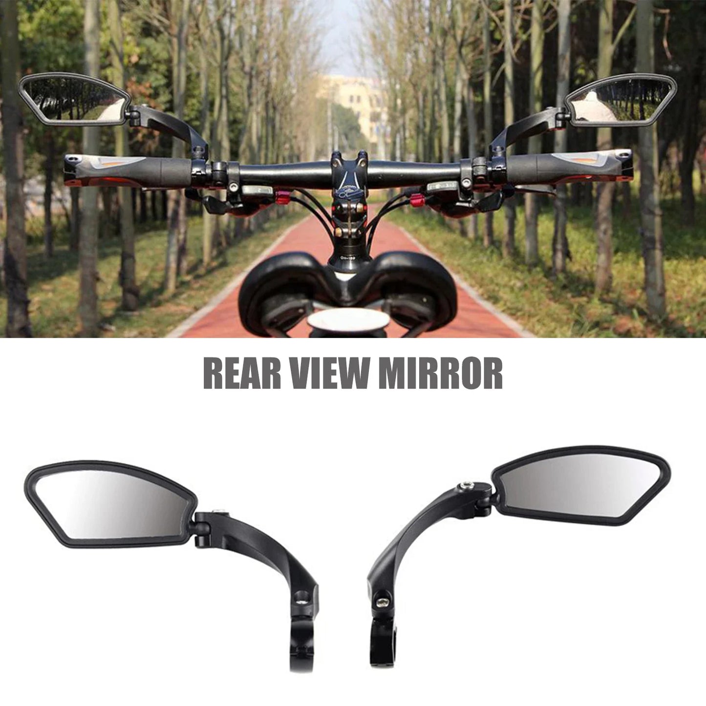 Shunmaii Wide Range Rearview Bicycle Mirror 360 Rotation