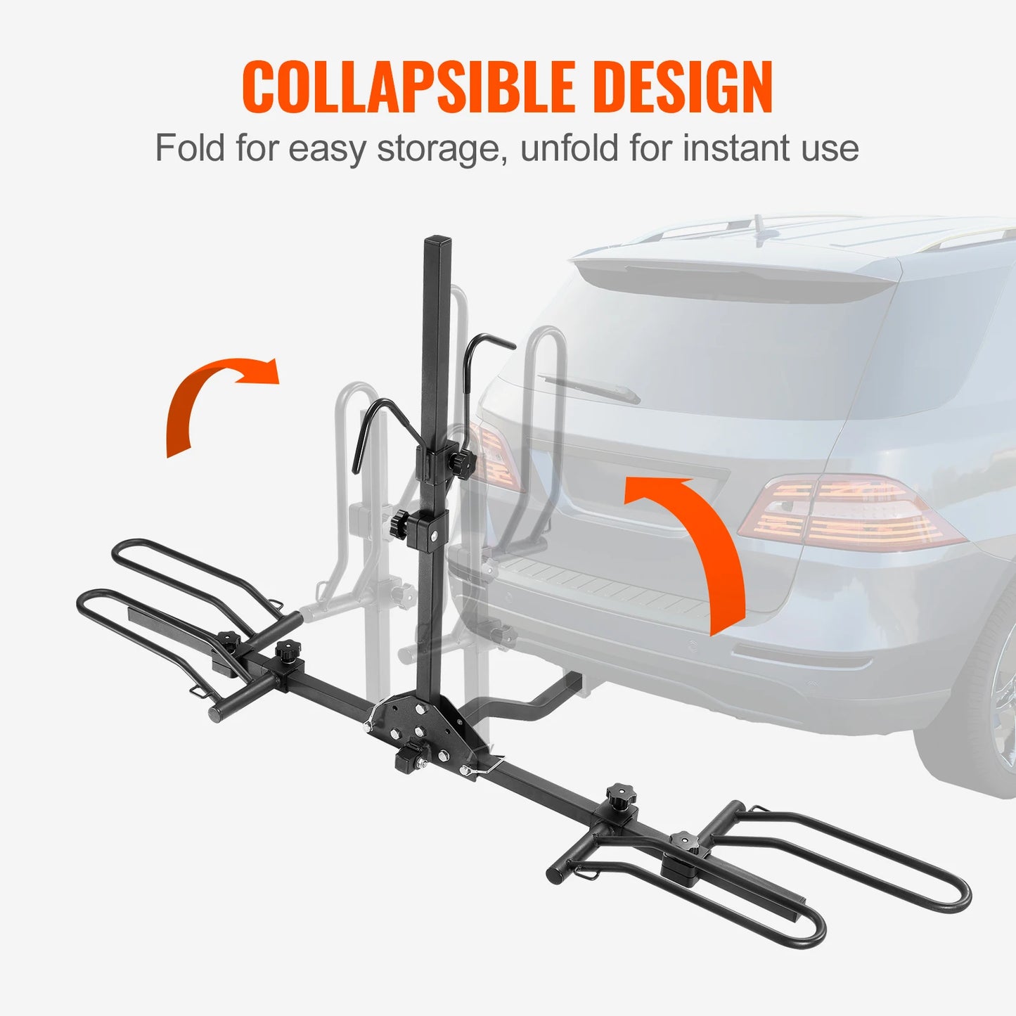 VEVOR Hitch Mount 2 Bike Rack Platform Style 80 Lb Capacity