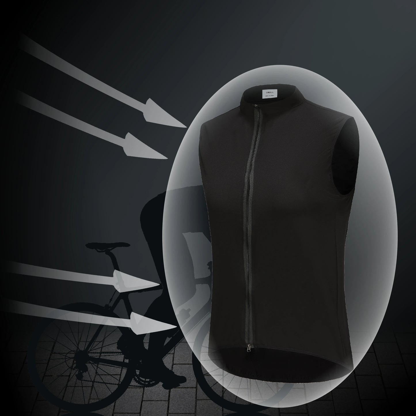 Rsantce Windproof Waterproof Cycling Vest Jacket MTB Men