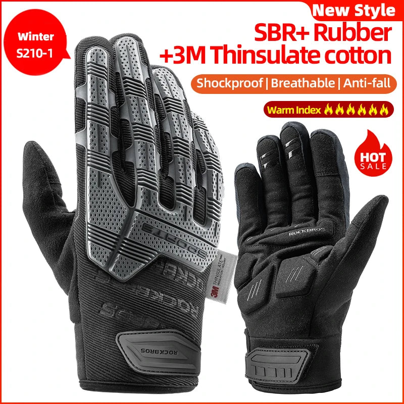 ROCKBROS Cycling Gloves Tactical Thickened Pad Shockproof