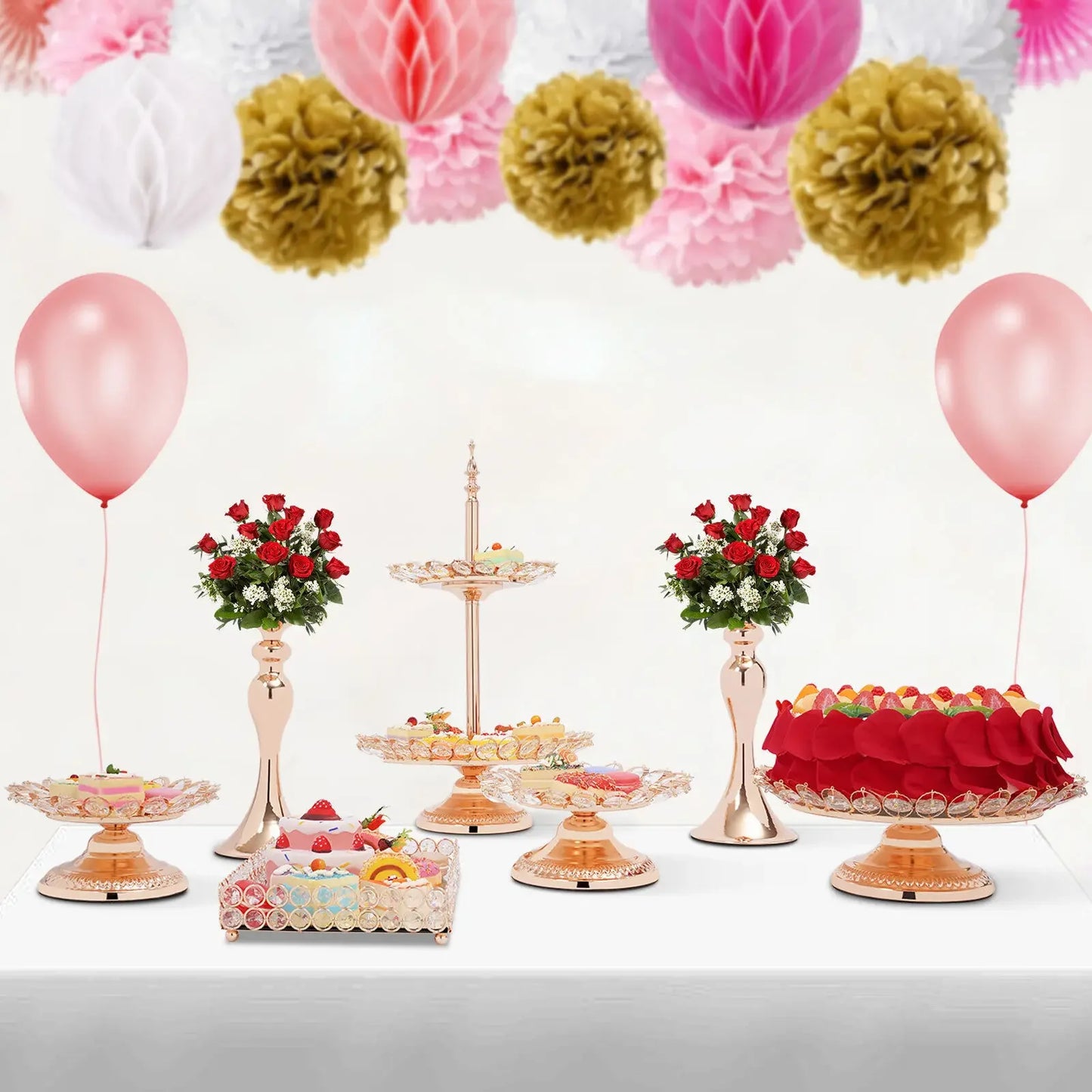 Cake Tools Round Cake And Cupcake Stands Dessert Display
