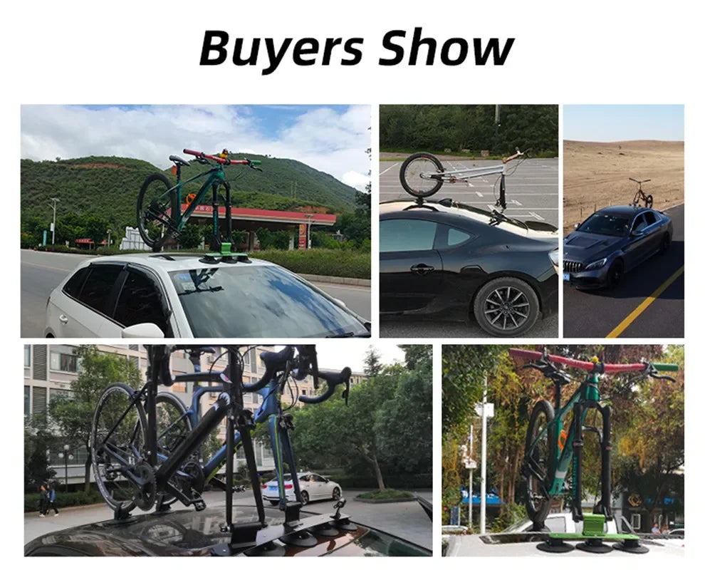 ROCKBROS Suction Roof Bike Rack Carrier For MTB Road Bikes