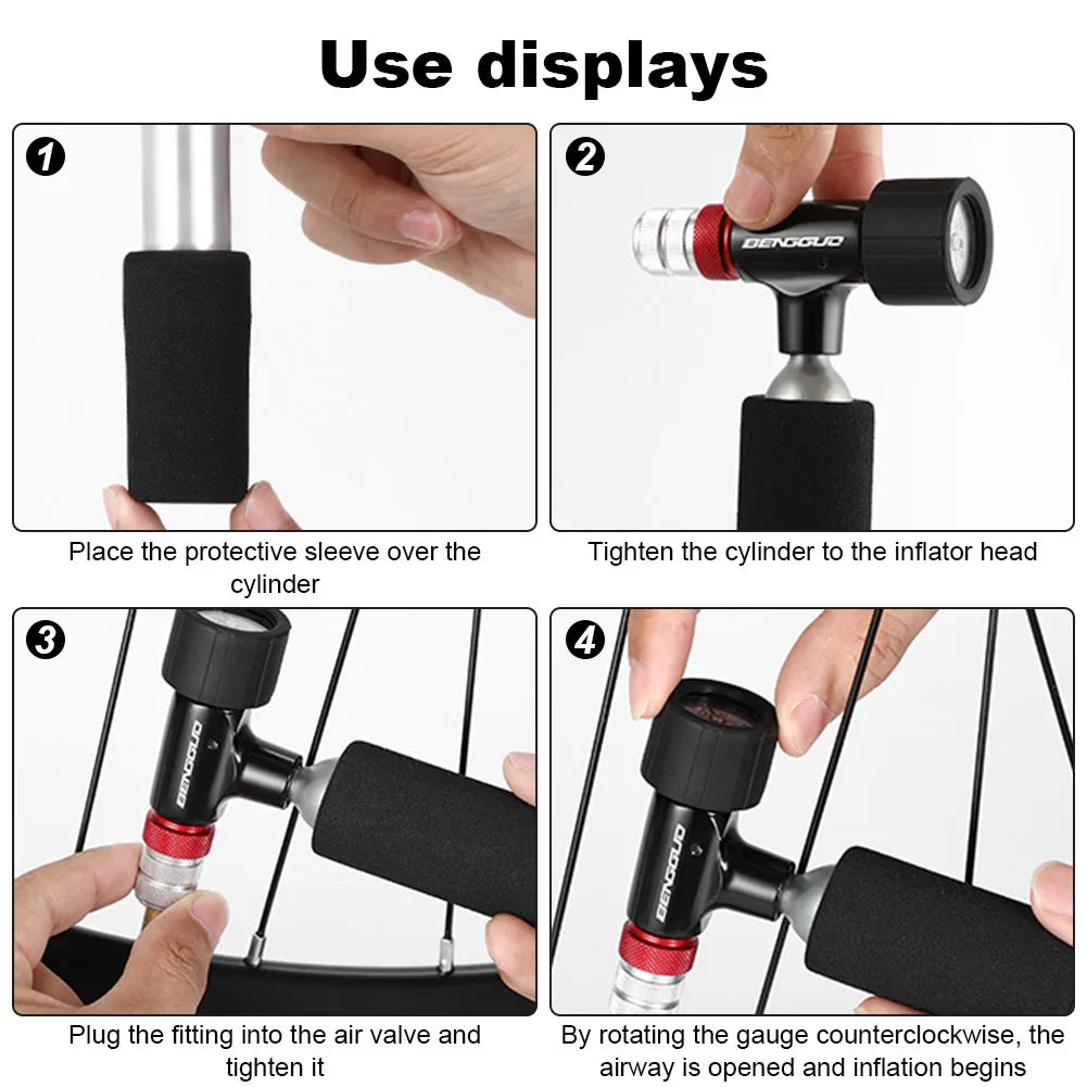 Shunmaii Bicycle Fast Inflatable Head Inflator Pump Adapter