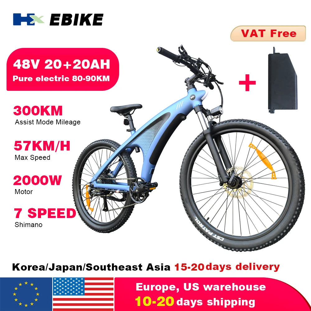 HX Q5 2000W Electric Mountain Bike 48V 20Ah Off Road