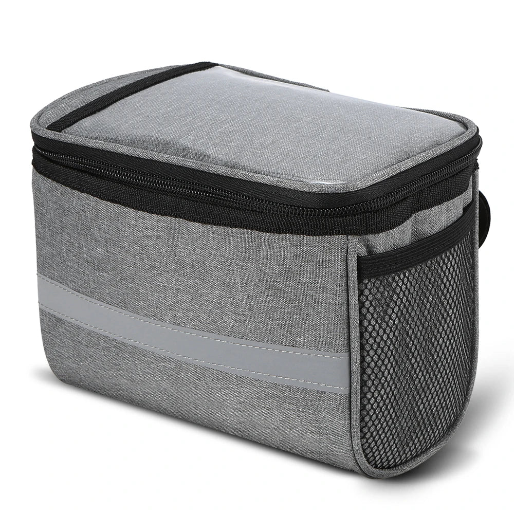 Lixada Insulated Handlebar Bike Bag With Reflective Strips
