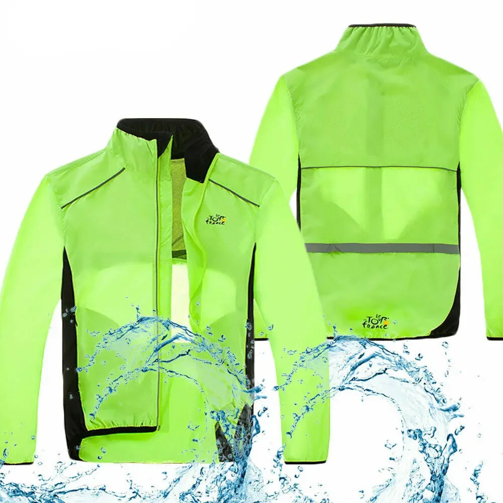 Guangdong Reflective Mens Rain Jacket Waterproof Windproof