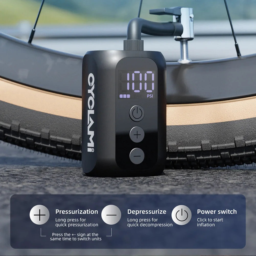 Hign Concerned Air Pump Mini Electric Tire Inflator 100 PSI