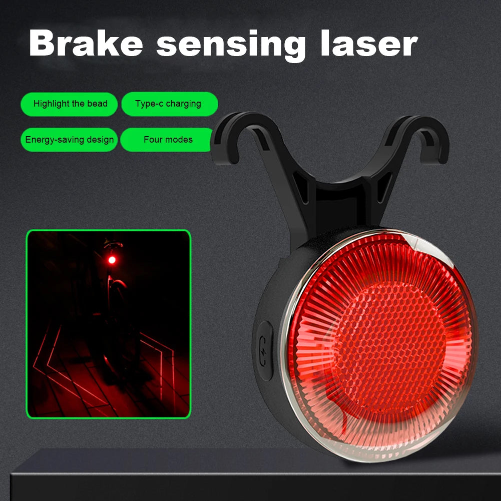 APWIKOGER LED Bicycle Smart Brake Sensor Tail Light USB