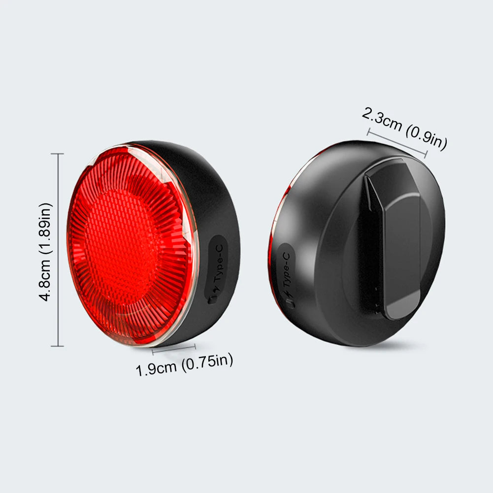 APWIKOGER LED Bicycle Smart Brake Sensor Tail Light USB