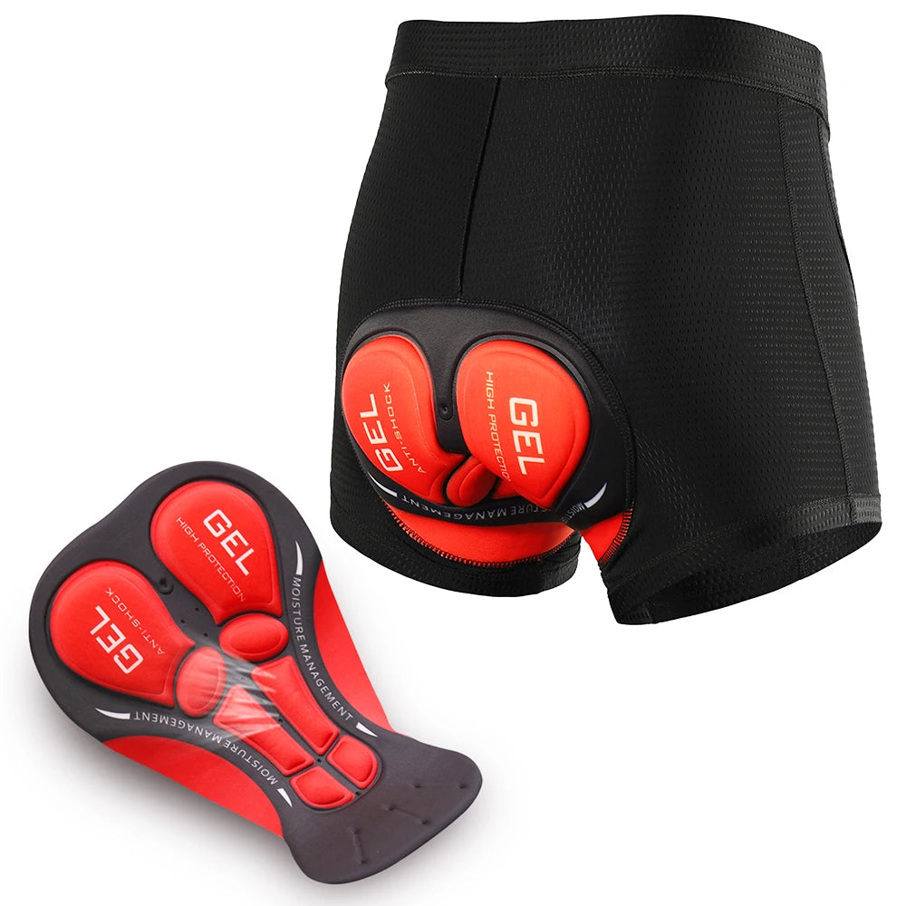 Mens Cycling Shorts 3D Gel Pad Breathable Non Slip Comfort