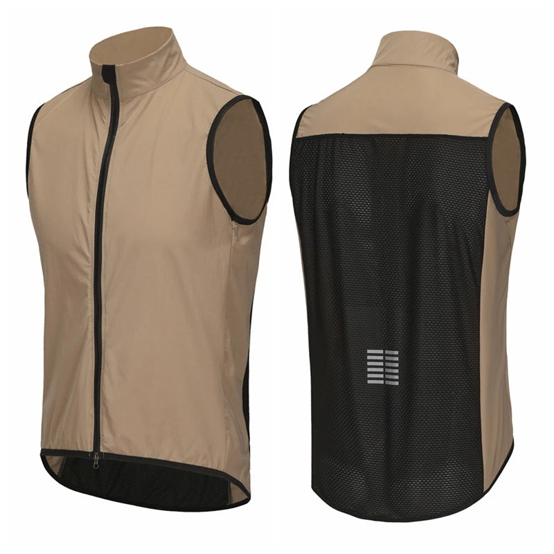 Rsantce Windproof Waterproof Cycling Vest Jacket MTB Men