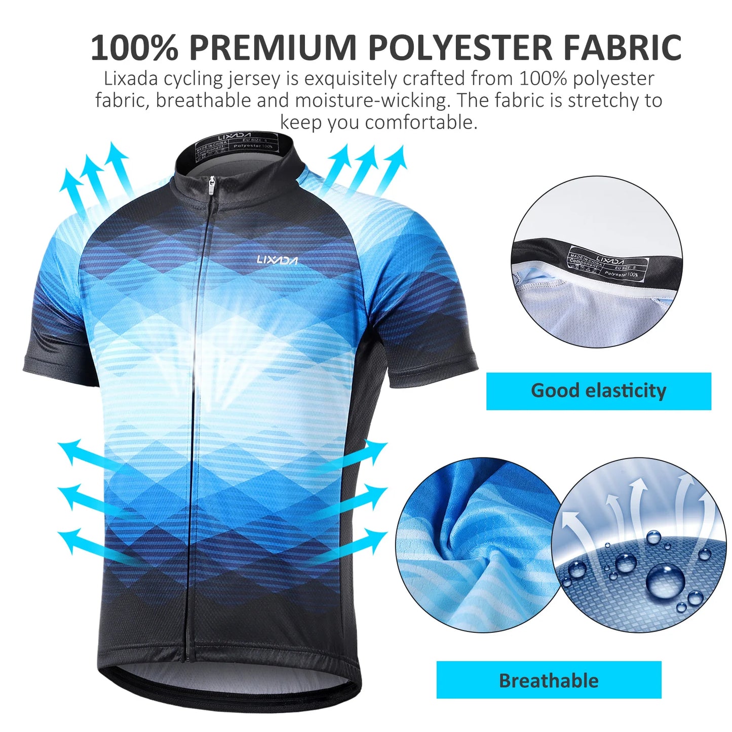 Lixada Men Cycle Jersey And Padded Shorts MTB Clothing Set
