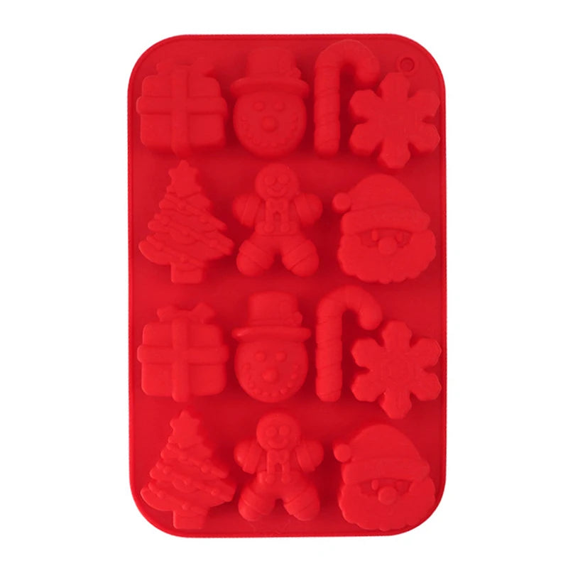 Cake Tools 14 Hole Christmas Silicone Chocolate Mold Pastry