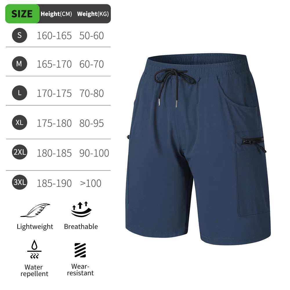 WOSAWECN MTB Shorts 2 In 1 Mountain Bike Padded Quick Dry
