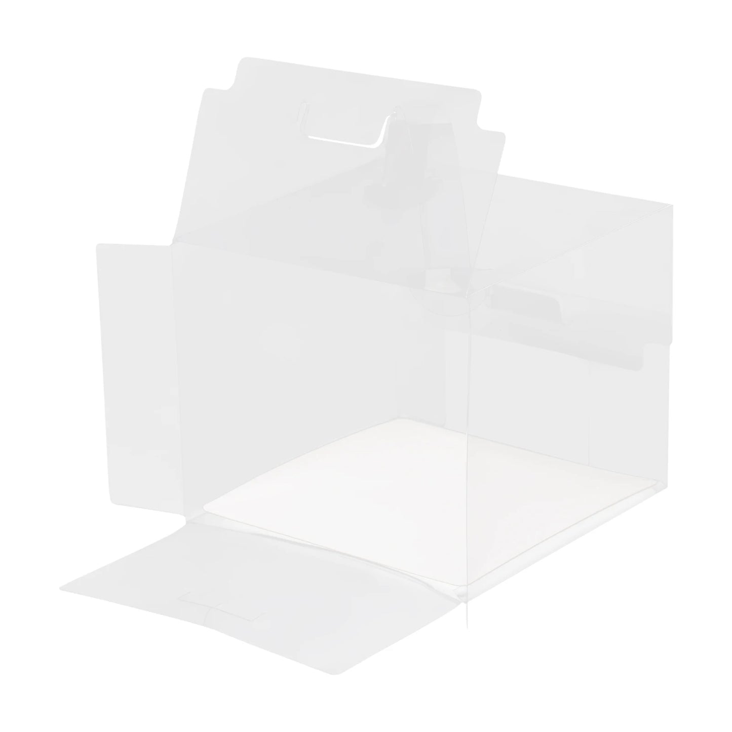 50PCS Cake Bread Packing Boxes Clear Cake Boxes with Handle for Gift