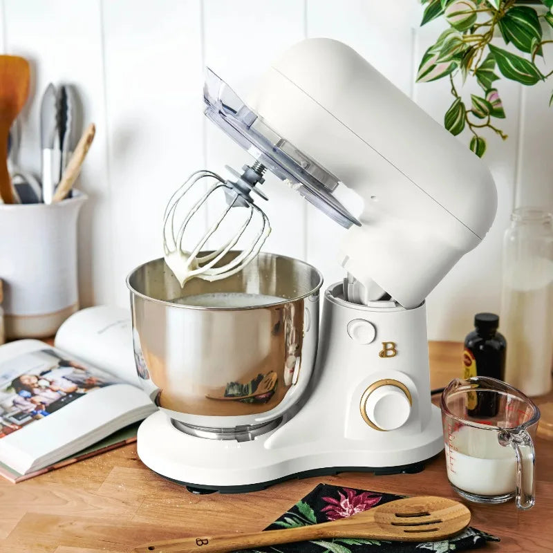 HAOYUNMA 3.5 Qt Stand Mixer Tilt Head Rose Drew Barrymore