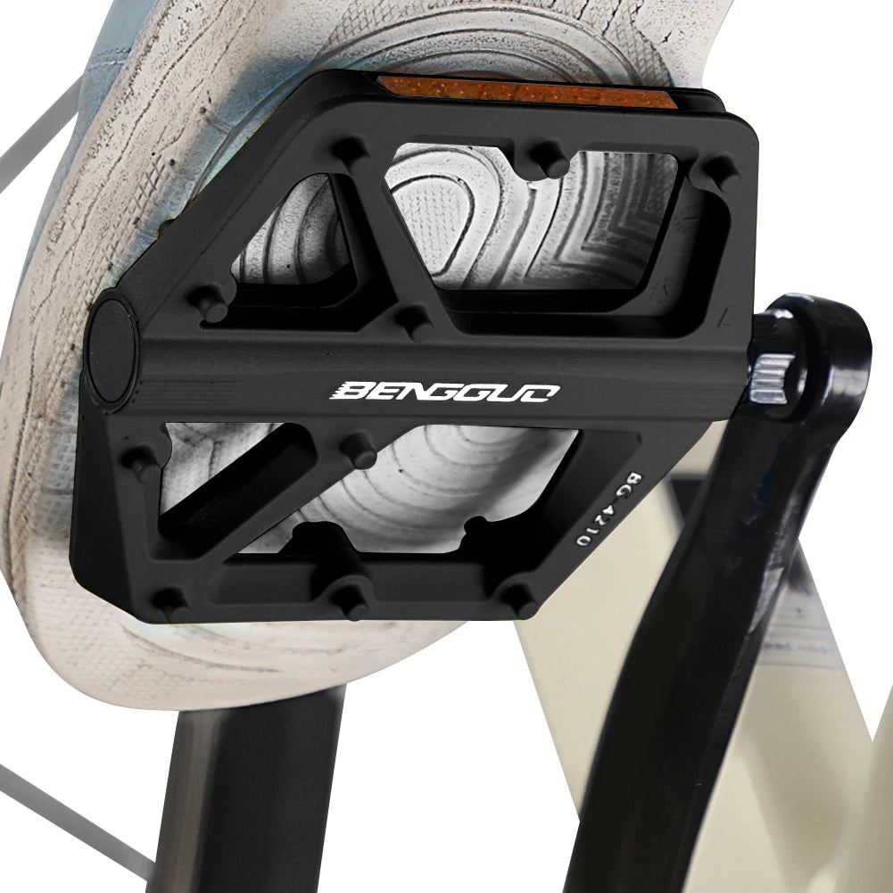 Nylon Bicycle Pedals With Reflector Dual DU Bearing