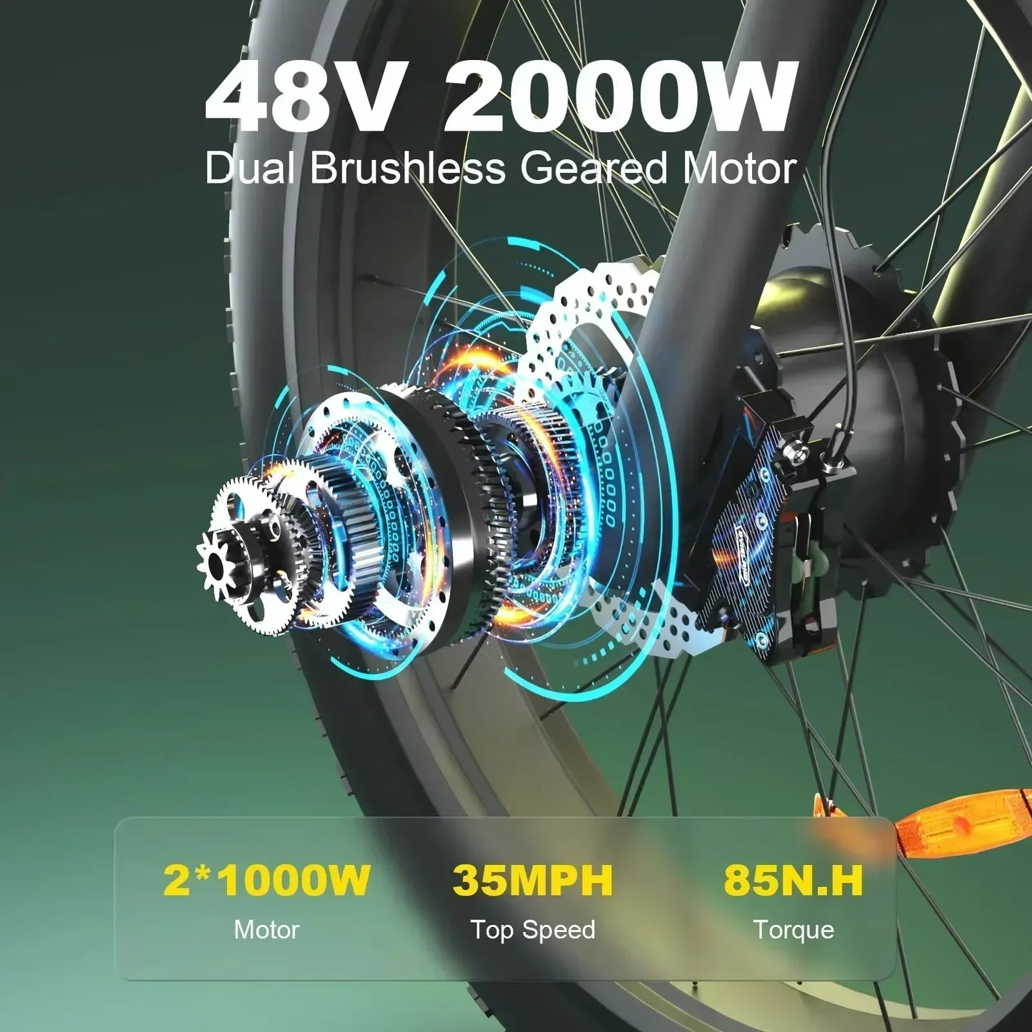 S1 2000W 48V Ebike Electric Bicycle With Hydraulic Brakes