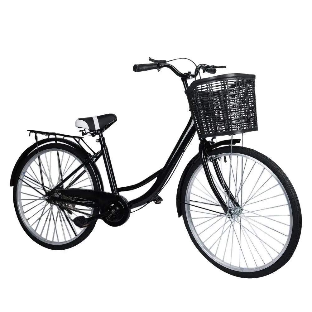 Fork Urban Cruiser Bicycle With Basket And Steel Frame