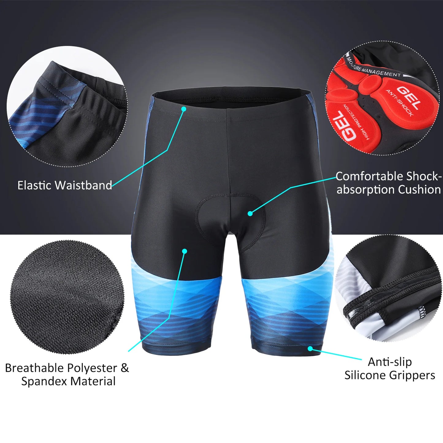 Lixada Men Cycle Jersey And Padded Shorts MTB Clothing Set