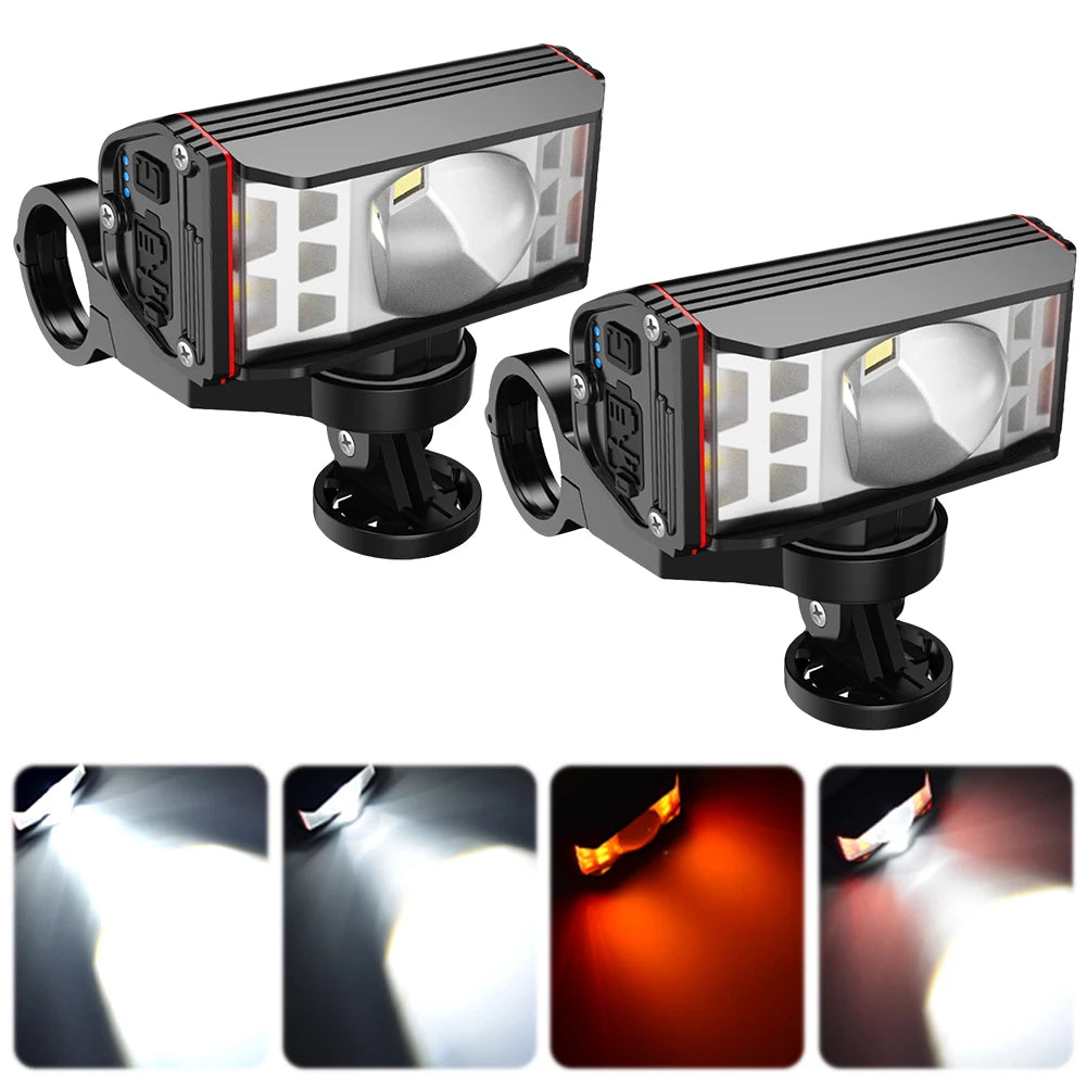 Brightness 1800LM USB Rechargeable Bike Handlebar Headlamp