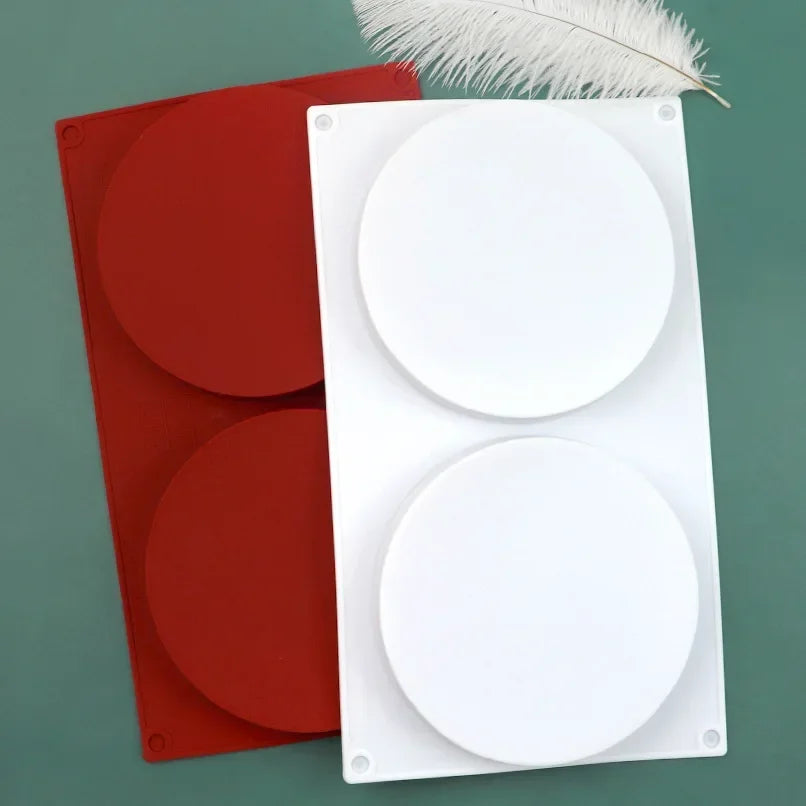 Cake Tools Two Hole Silicone Disc Cake Mold Fondant