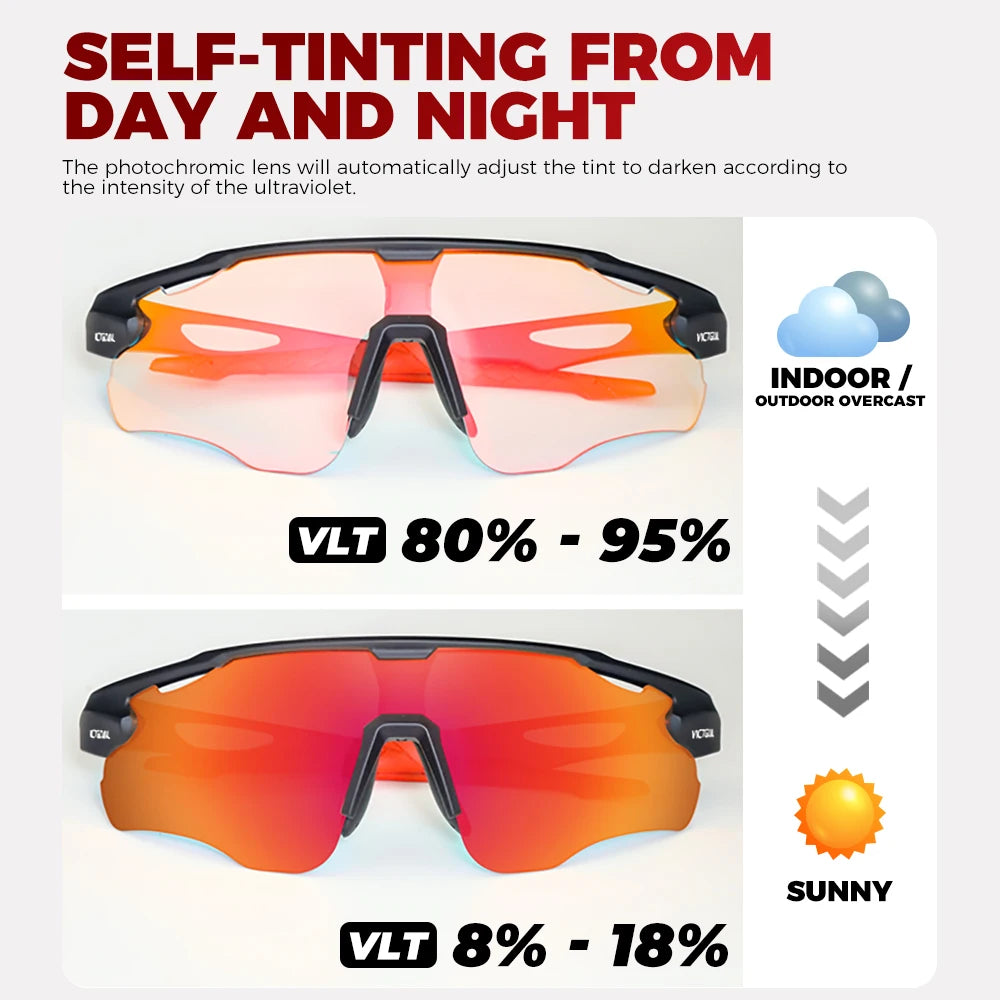 VICTGOAL Photochromic Sports Sunglasses Unisex UV400