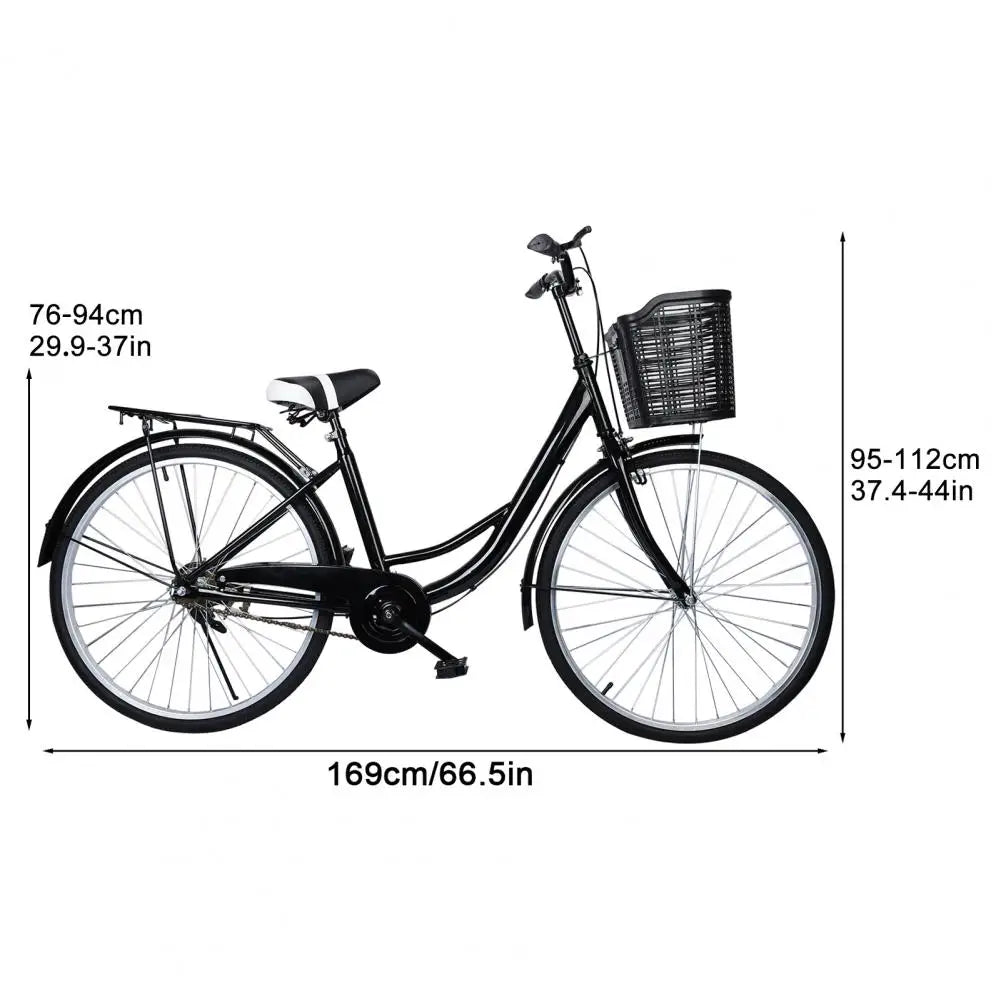 Fork Urban Cruiser Bicycle With Basket And Steel Frame