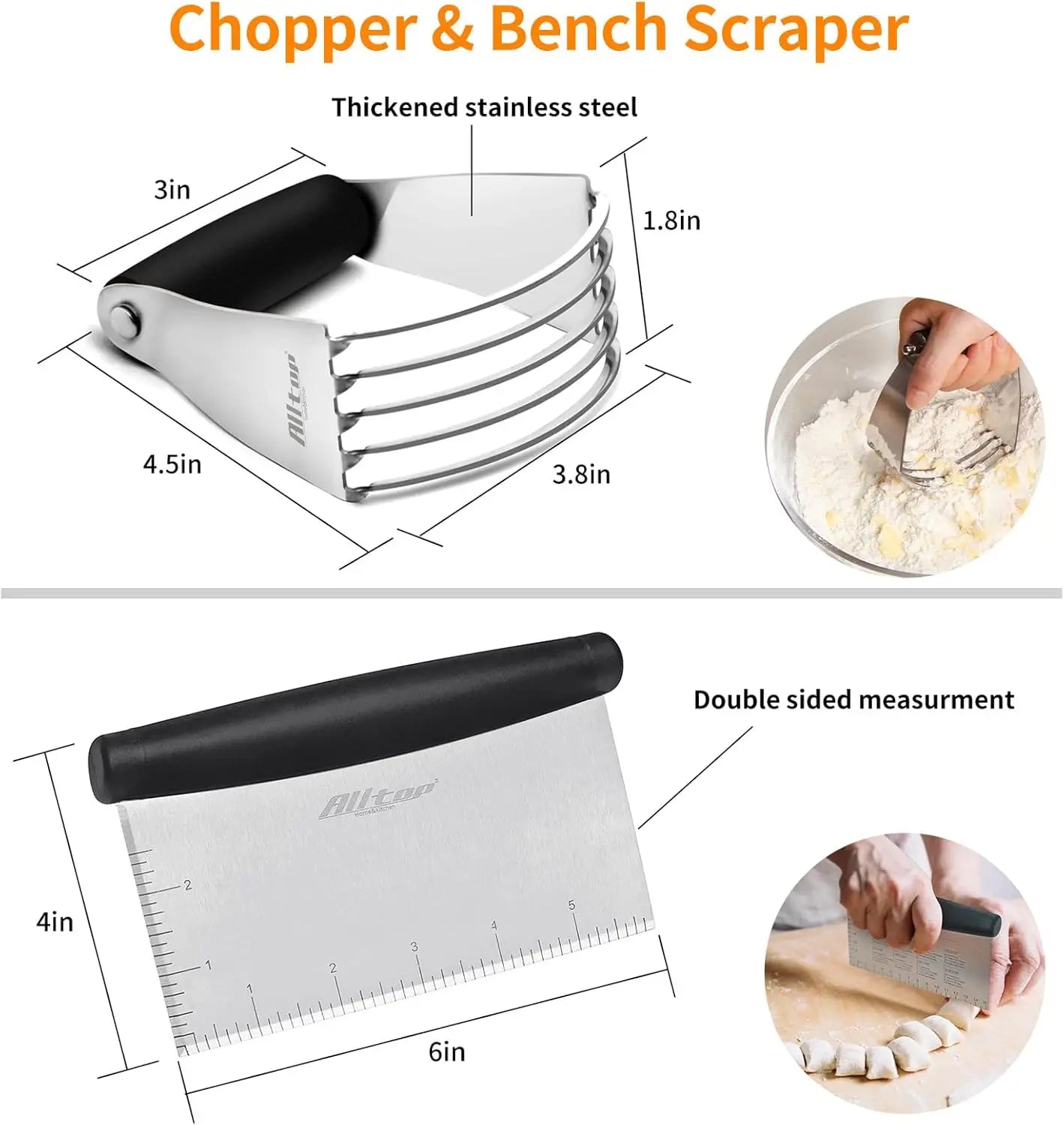 Hign Concerned Chemical Stainless Bench Scraper Blender Set