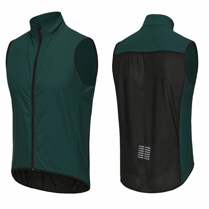 Rsantce Windproof Waterproof Cycling Vest Jacket MTB Men