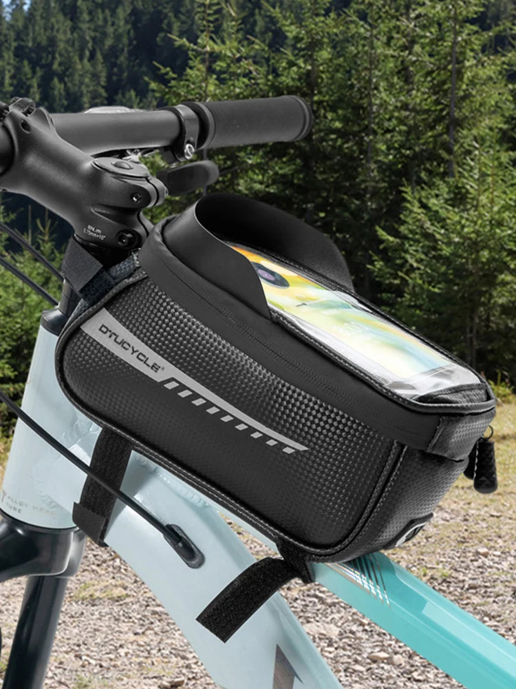 Hign-Concerned Bike Front Frame Bag Phone Holder Pouch