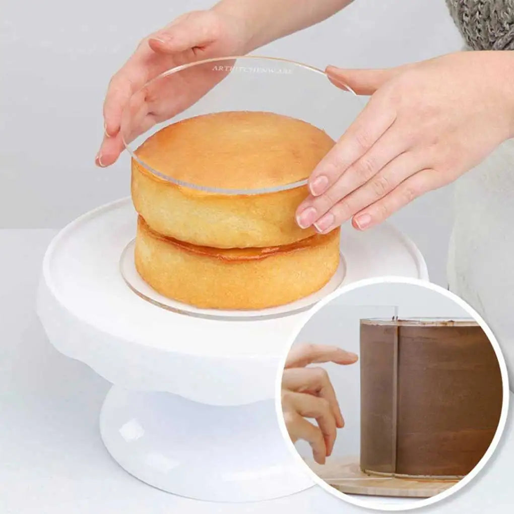 Cake Tools Acrylic Cake Disk Washable Transparent Stand