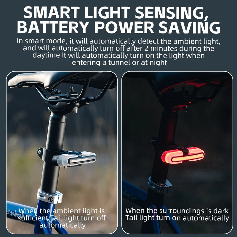 RockBros Smart Rear Bike Light TypeC IPX6 Brake Sensor