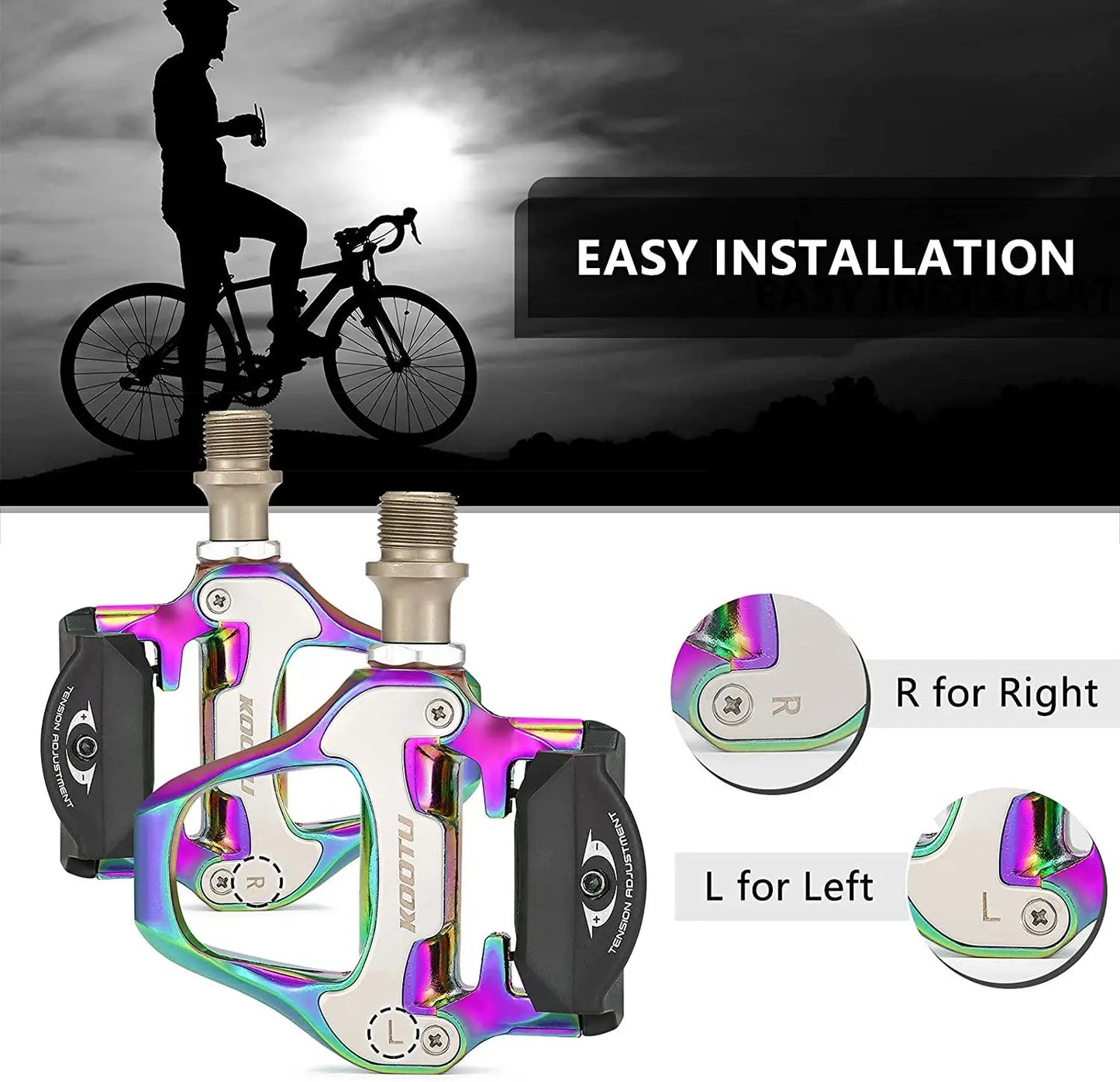 Road Bike Clipless Pedals With Sealed Bearings For Shimano