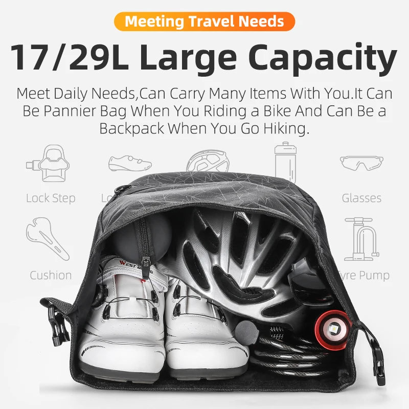 West Biking Pannier Bag Multifunctional Bike Carrier