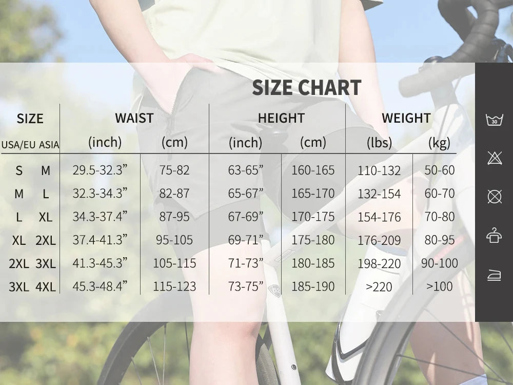 WOSAWECN MTB Shorts 2 In 1 Mountain Bike Padded Quick Dry