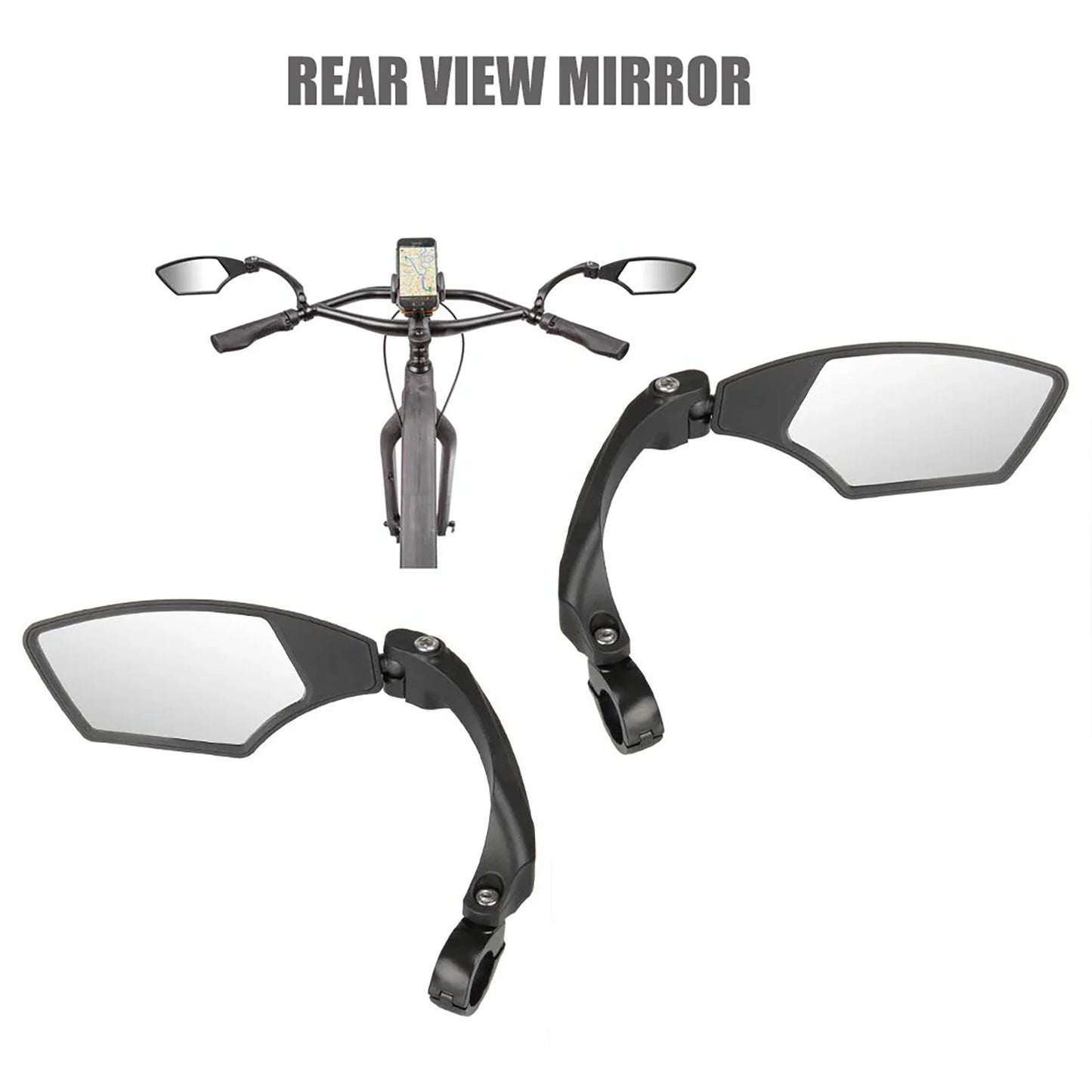 Shunmaii Wide Range Rearview Bicycle Mirror 360 Rotation