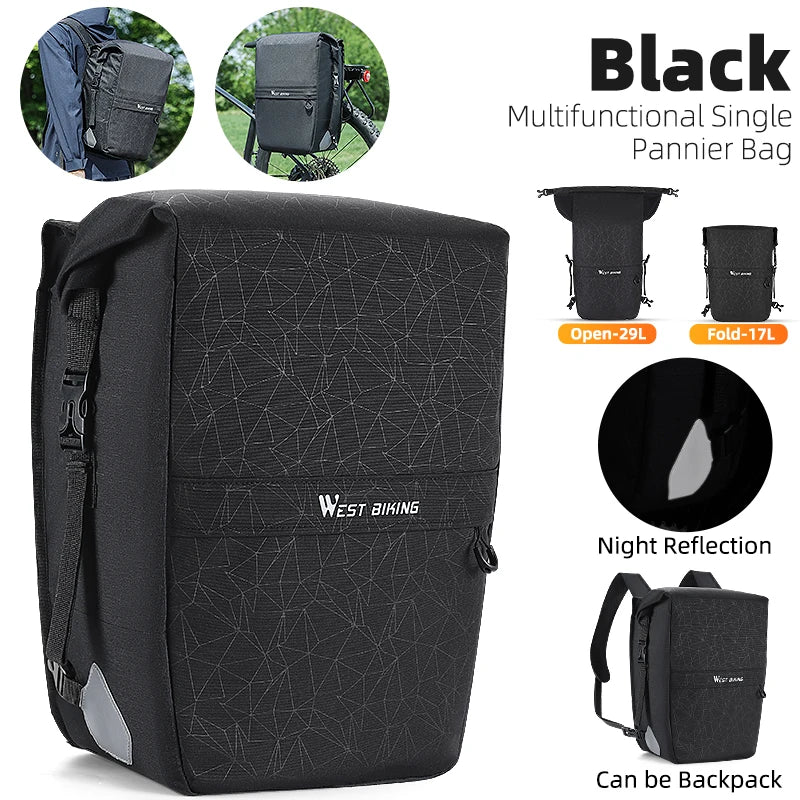 West Biking Pannier Bag Multifunctional Bike Carrier