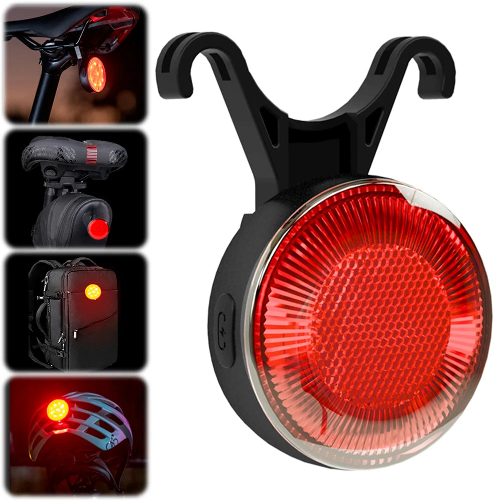 APWIKOGER LED Bicycle Smart Brake Sensor Tail Light USB