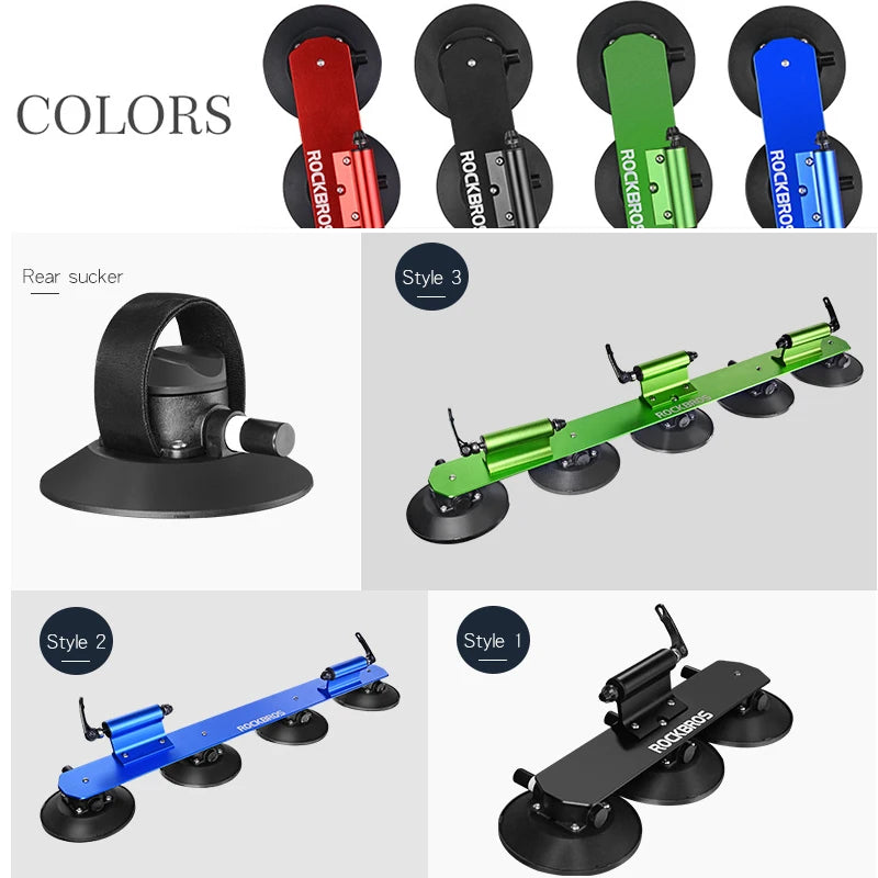 Rockbros Bicycle Car Rack Roof Top Carrier Suction Cup MTB