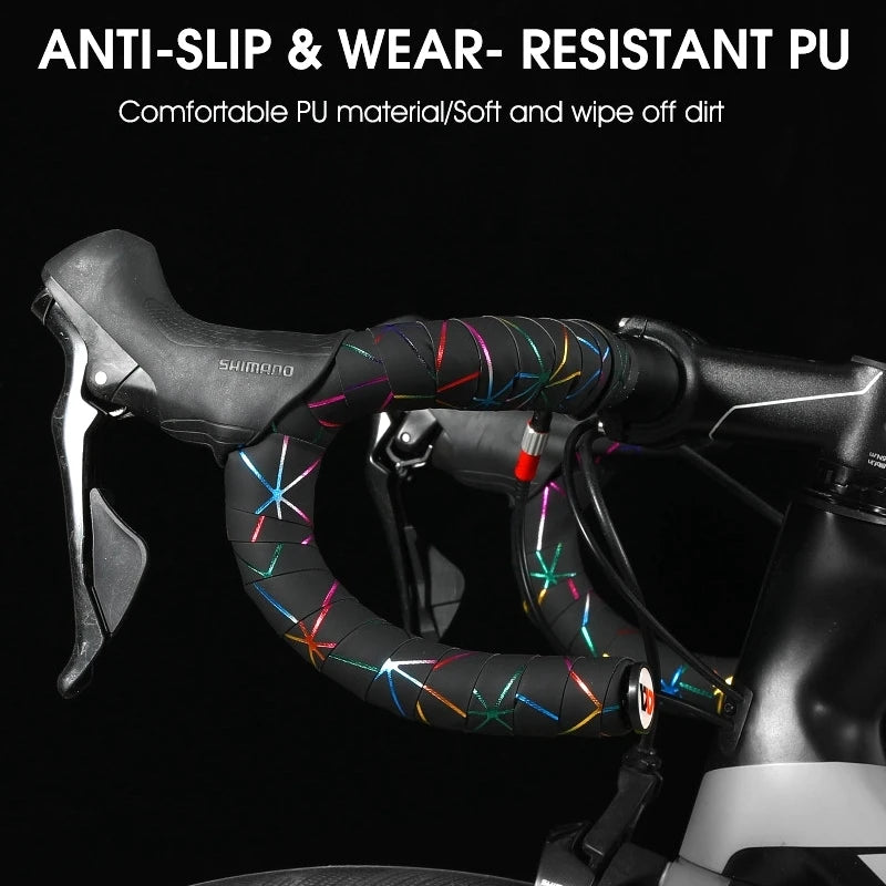 West Biking Geometric Pattern Bicycle Handlebar Tape EVA PU