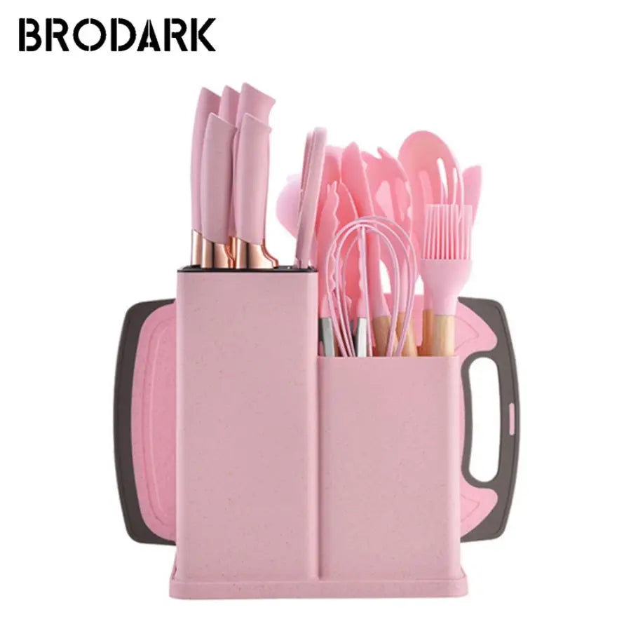 Hign Concerned Silicone Kitchenware Set 19pcs Utensils