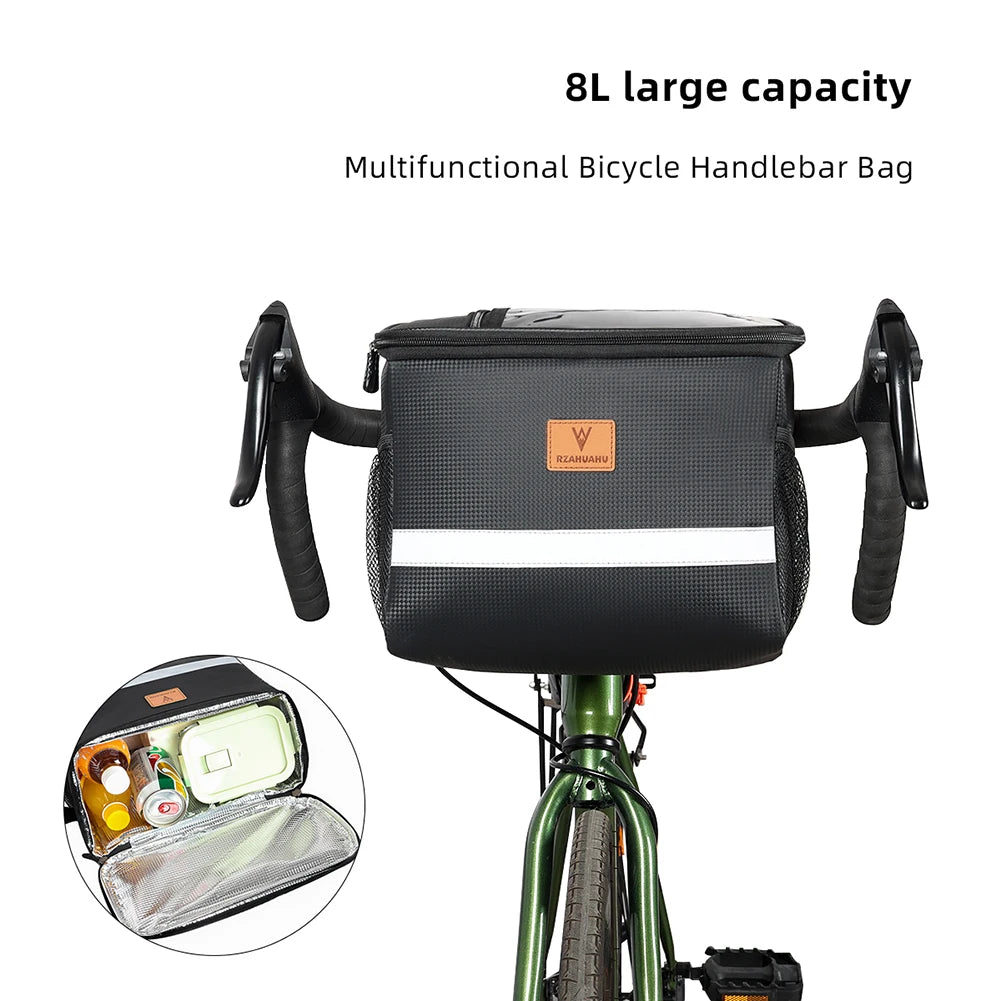 APWIKOGERH Front Bike Bag Waterproof Touch Screen Pouch