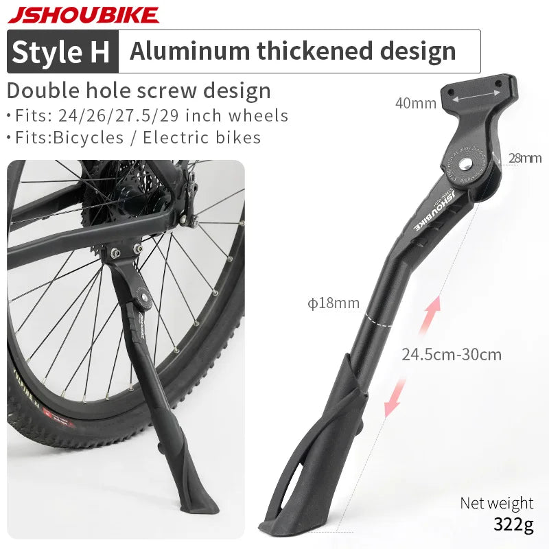JSHOU BIKE Adjustable Bicycle Kickstand Aluminium Alloy MTB