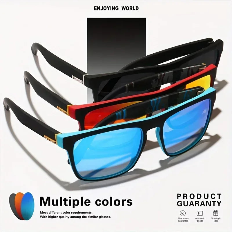 Vintage Square Polarized Sunglasses UV400 For Men Women