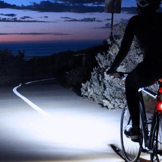 Shunmaii Solar Bicycle Headlight 4000mAh Front Lamp Display
