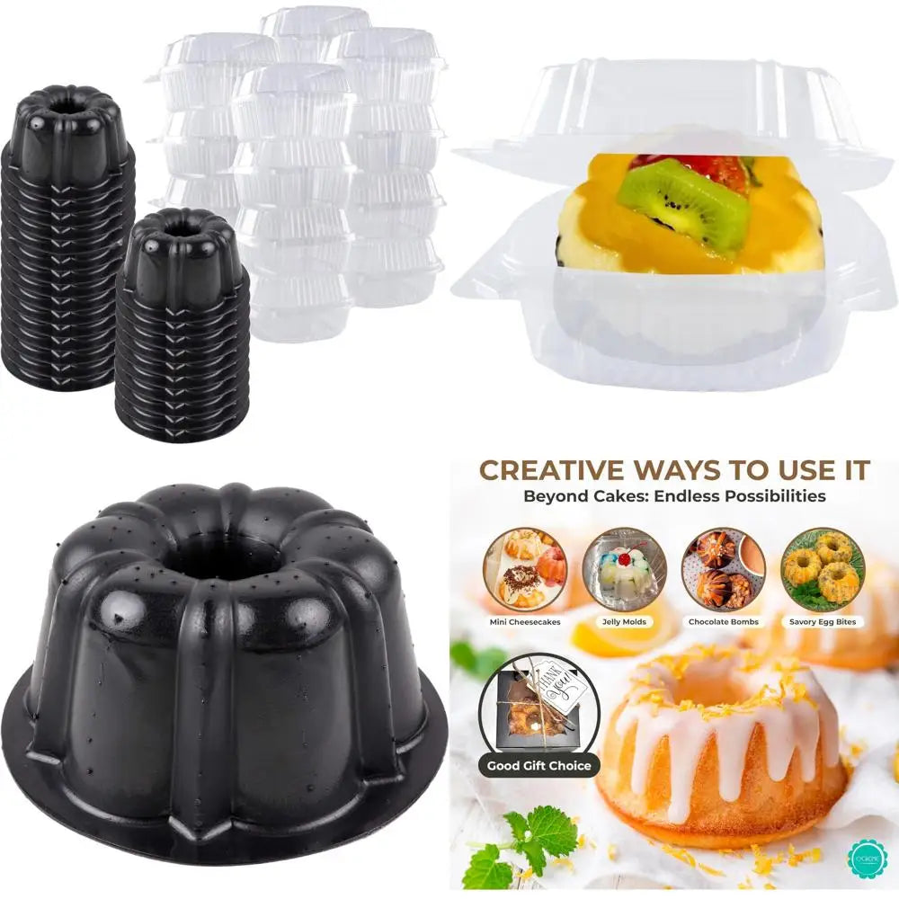 O'Creme Bakeable Silicone Mini Cake Pan With Container